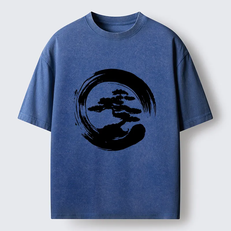 Tokyo-Tiger Zen Bonsai Washed T-Shirt