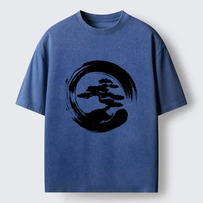 Tokyo-Tiger Zen Bonsai Washed T-Shirt