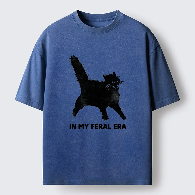 Tokyo-Tiger Wild Black Cat Washed T-Shirt