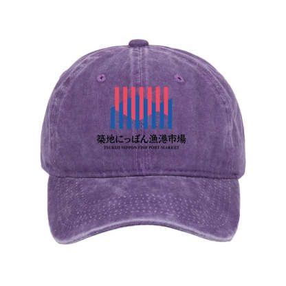 Tokyo-Tiger Tsukiji Nippon Fish Port Market Washed Cap