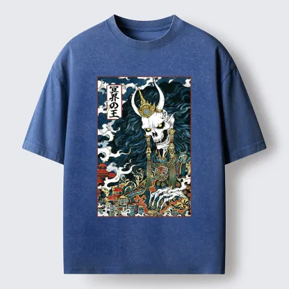 Tokyo-Tiger King Of The Underworld Washed T-Shirt