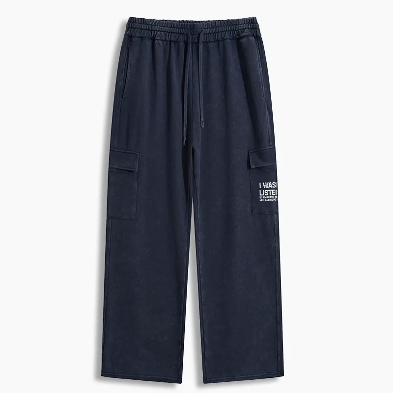 Tokyo-Tiger Indifferent To Everything Washed Utility Sweatpants