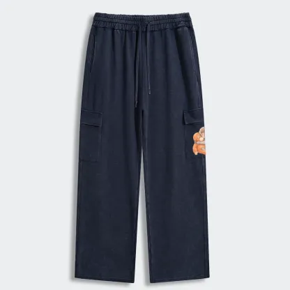 Tokyo-Tiger Poor Punch Washed Utility Sweatpants