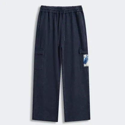 Tokyo-Tiger Wings That Never Yield Washed Utility Sweatpants