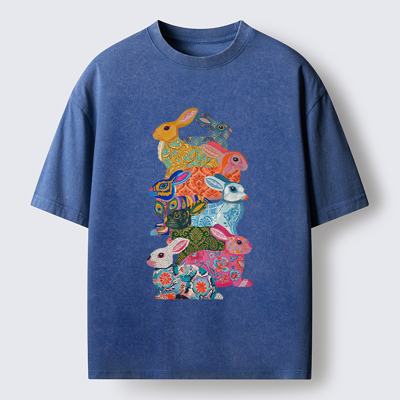 Tokyo-Tiger Easter Bunnys Washed T-Shirt
