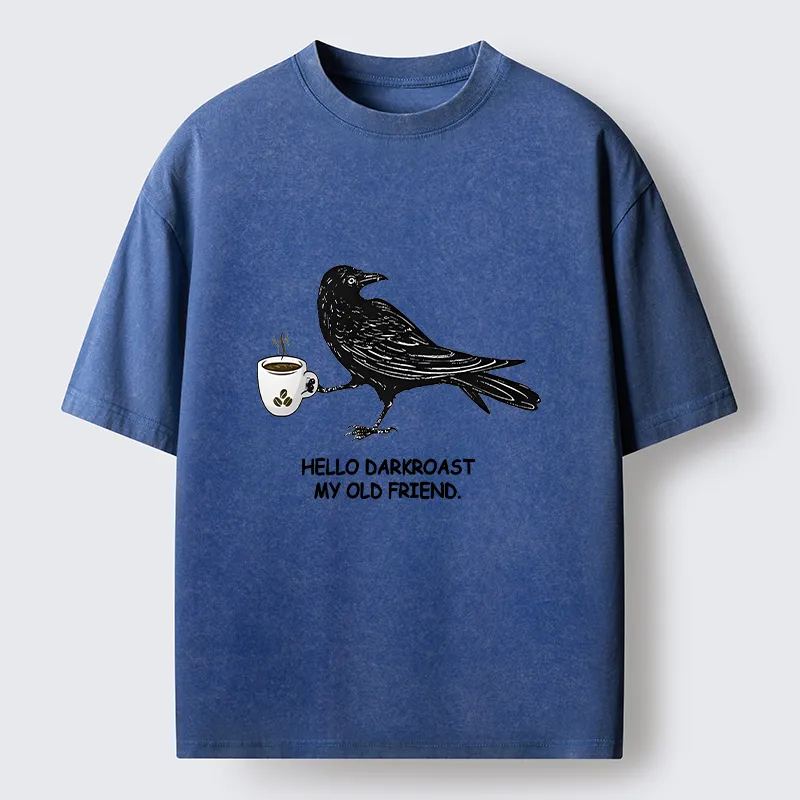 Tokyo-Tiger Raven Funny Washed T-Shirt