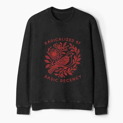 Tokyo-Tiger Pigeon That Was Moved Washed Terry Sweatshirt