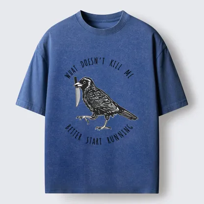 Tokyo-Tiger Clever Crow Washed T-Shirt
