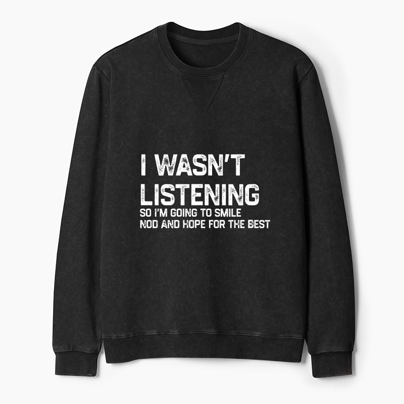 Tokyo-Tiger Indifferent To Everything Washed Terry Sweatshirt