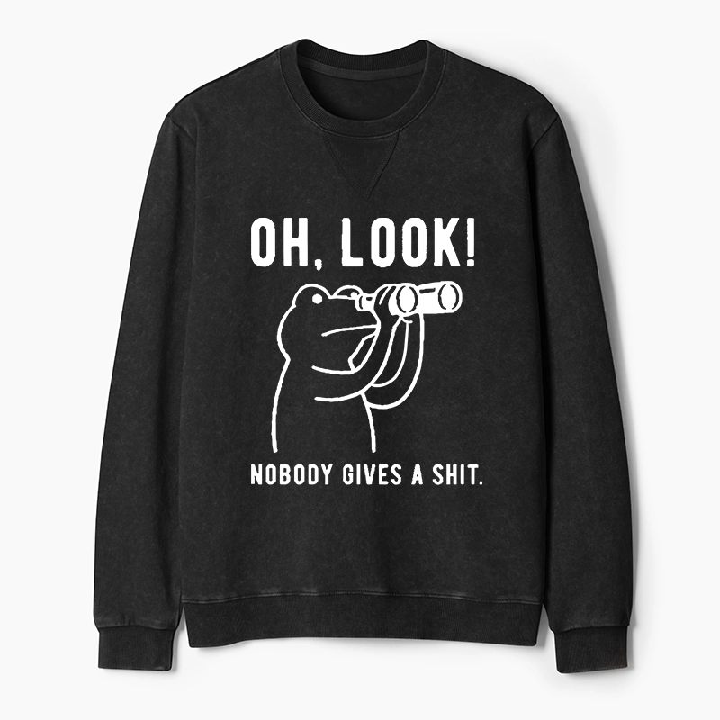 Tokyo-Tiger Frog of Indifference Washed Terry Sweatshirt