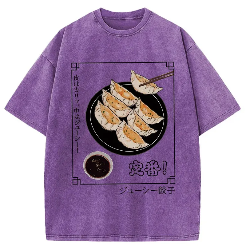 Tokyo-Tiger Japanese Style Dumplings Washed T-Shirt