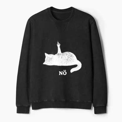 Tokyo-Tiger Cat Refused Washed Terry Sweatshirt