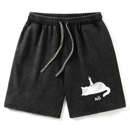 Tokyo-Tiger Cat Refused Washed Shorts