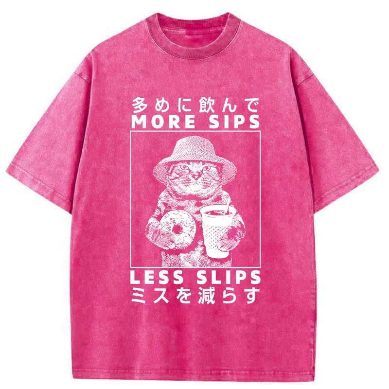 Tokyo-Tiger More Sips Less Slips Washed T-Shirt