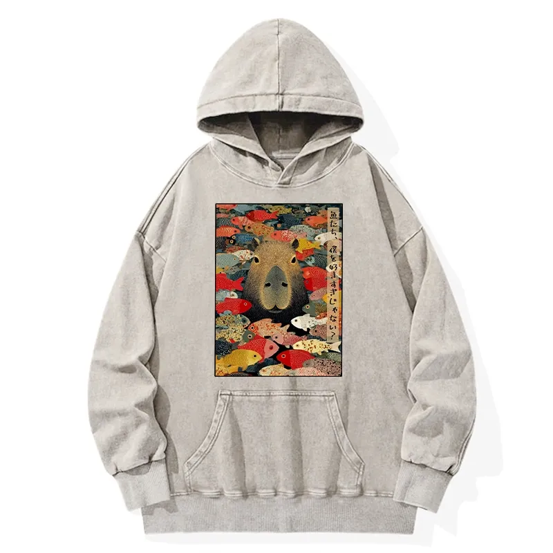 Tokyo-Tiger Am I Too Lovable? Washed Hoodie Sale