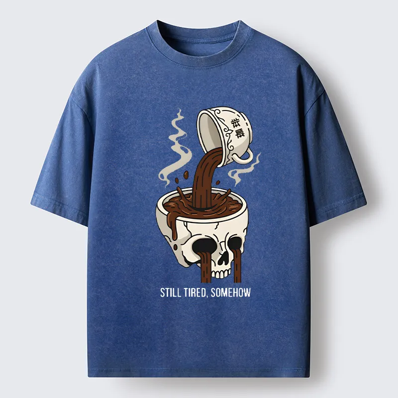 Tokyo-Tiger Coffee Doesn't Work Washed T-Shirt