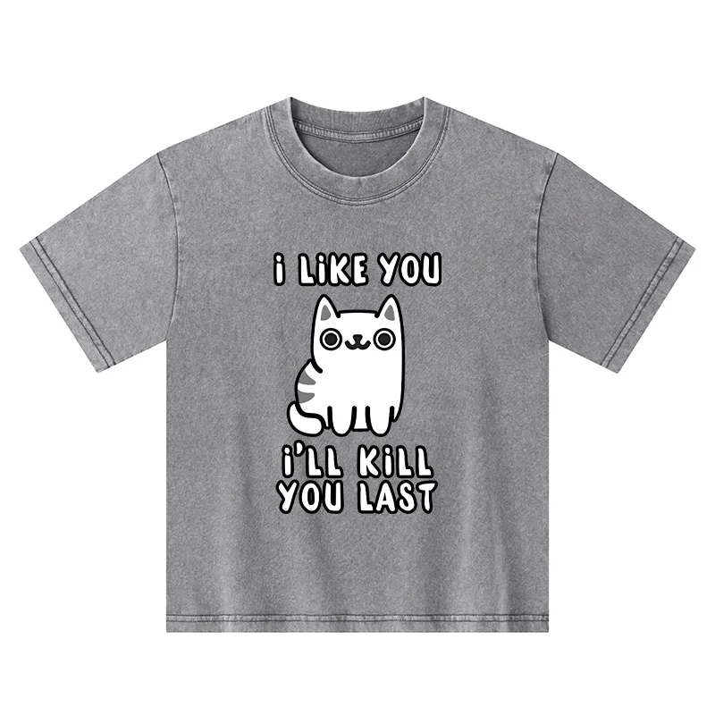 Tokyo-Tiger Cats And Humans Have A Love-hate Relationship Kids Washed T-Shirt