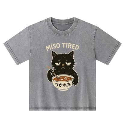 Tokyo-Tiger I’m So Tired Kids Washed T-Shirt