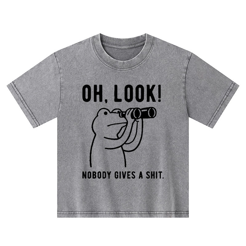 Tokyo-Tiger Frog of Indifference Kids Washed T-Shirt