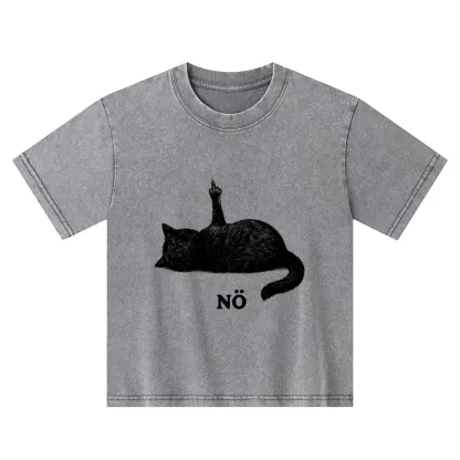 Tokyo-Tiger Cat Refused Kids Washed T-Shirt