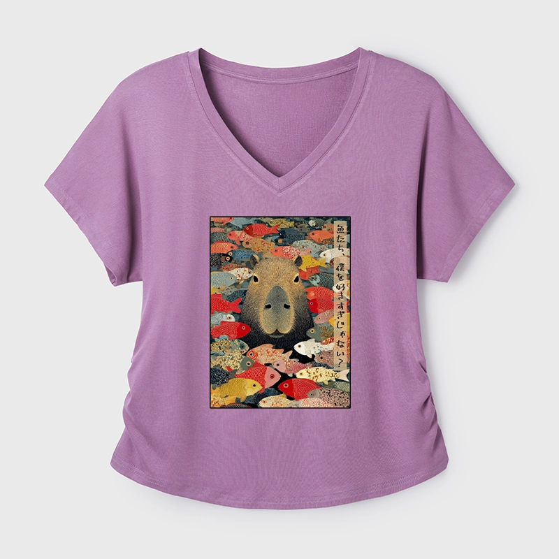 Tokyo-Tiger Am I Too Lovable? Modal Dolman Sleeve T-Shirt