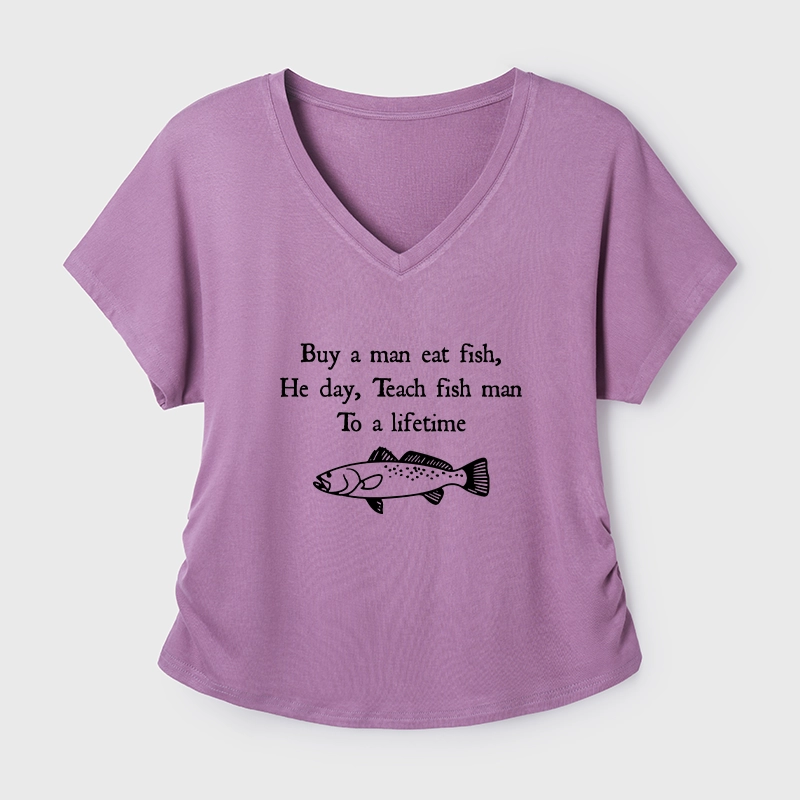 Tokyo-Tiger Man Eat Fish Meme Modal Dolman Sleeve T-Shirt