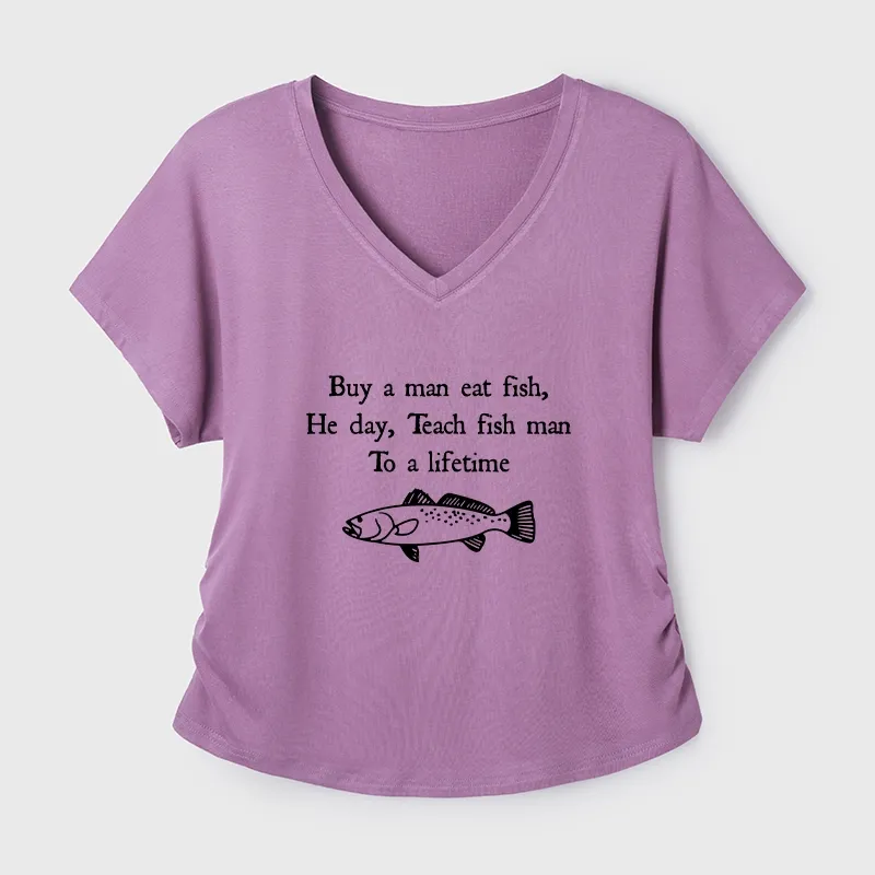 Tokyo-Tiger Man Eat Fish Meme Modal Dolman Sleeve T-Shirt