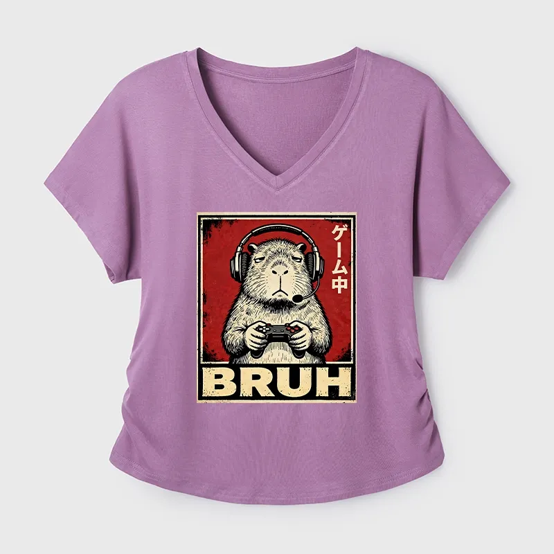 Tokyo-Tiger Funny Capybara Playing Games Modal Dolman Sleeve T-Shirt