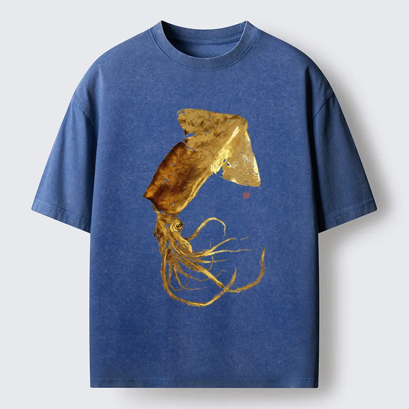 Tokyo-Tiger Golden Squid Washed T-Shirt