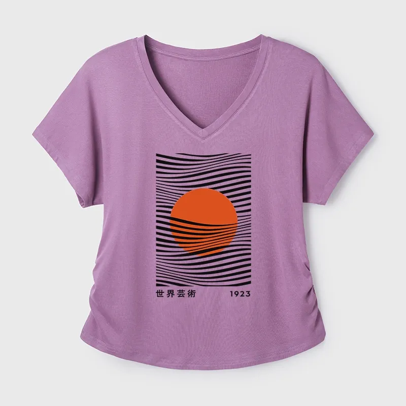 Tokyo-Tiger Minimalist Art Sun Modal Dolman Sleeve T-Shirt