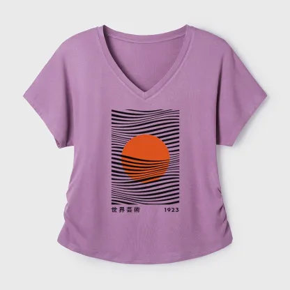 Tokyo-Tiger Minimalist Art Sun Modal Dolman Sleeve T-Shirt