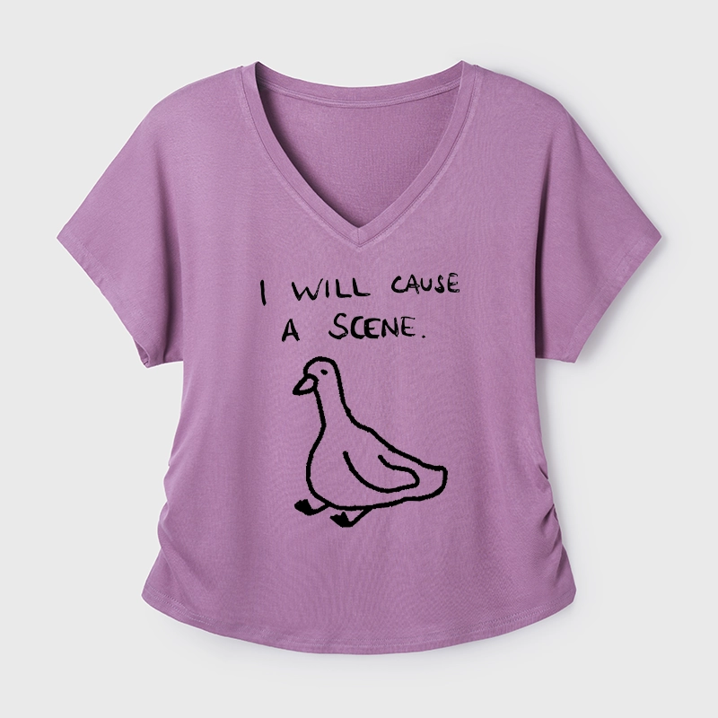 Tokyo-Tiger Stupid Goose Funny Japan Retro Modal Dolman Sleeve T-Shirt