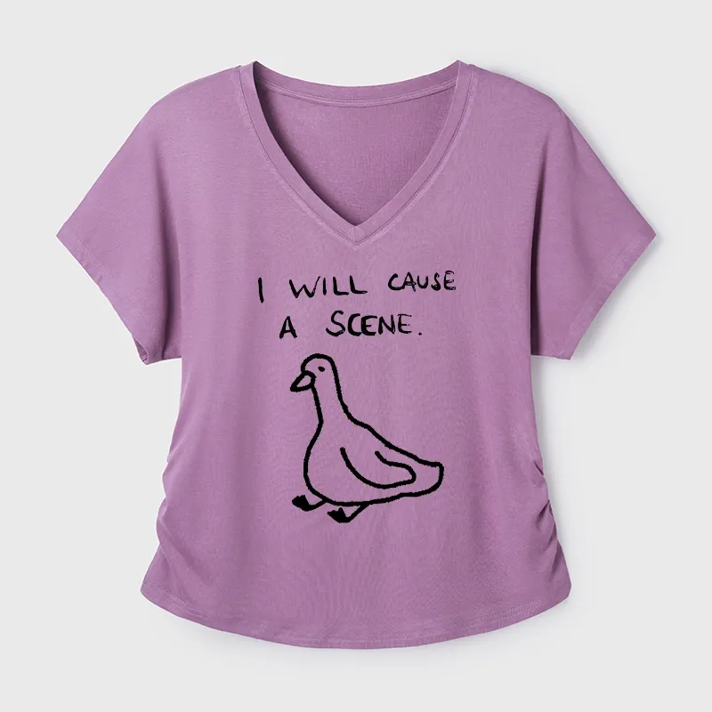 Tokyo-Tiger Stupid Goose Funny Japan Retro Modal Dolman Sleeve T-Shirt