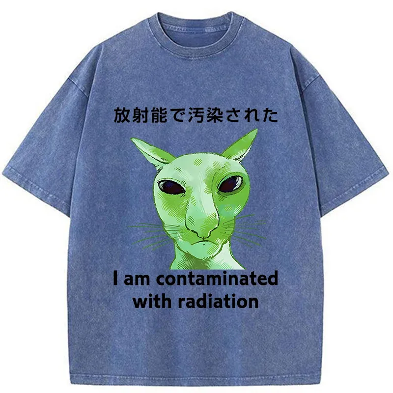 Tokyo-Tiger Radiation-exposed Cat Washed T-Shirt