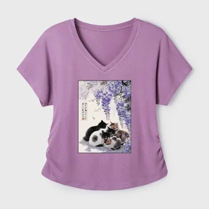 Tokyo-Tiger Cats plotting under the wisteria Modal Dolman Sleeve T-Shirt