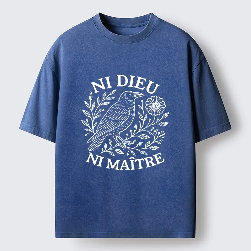 Tokyo-Tiger Free Crow Simple Washed T-Shirt