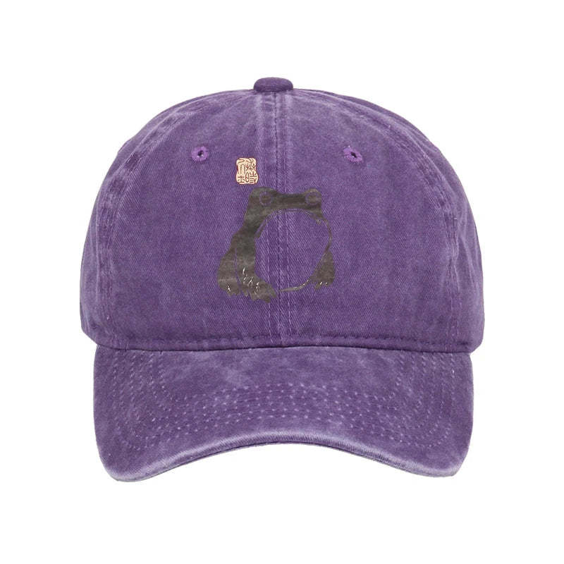 Tokyo-Tiger Matsumoto Hoji Woodblock Print Frog Washed Cap