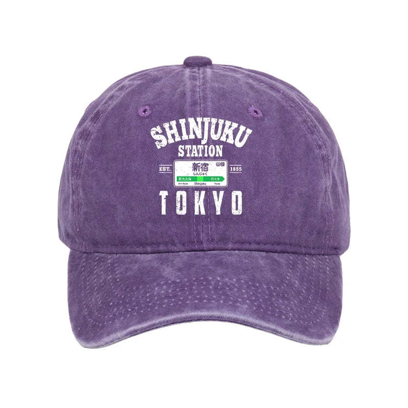 Tokyo-Tiger Shinjuku Station Yamanote Line Washed Cap