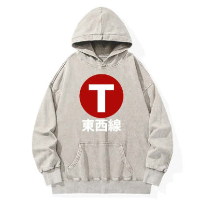 Tokyo-Tiger Tozai Line Kyoto Washed Hoodie