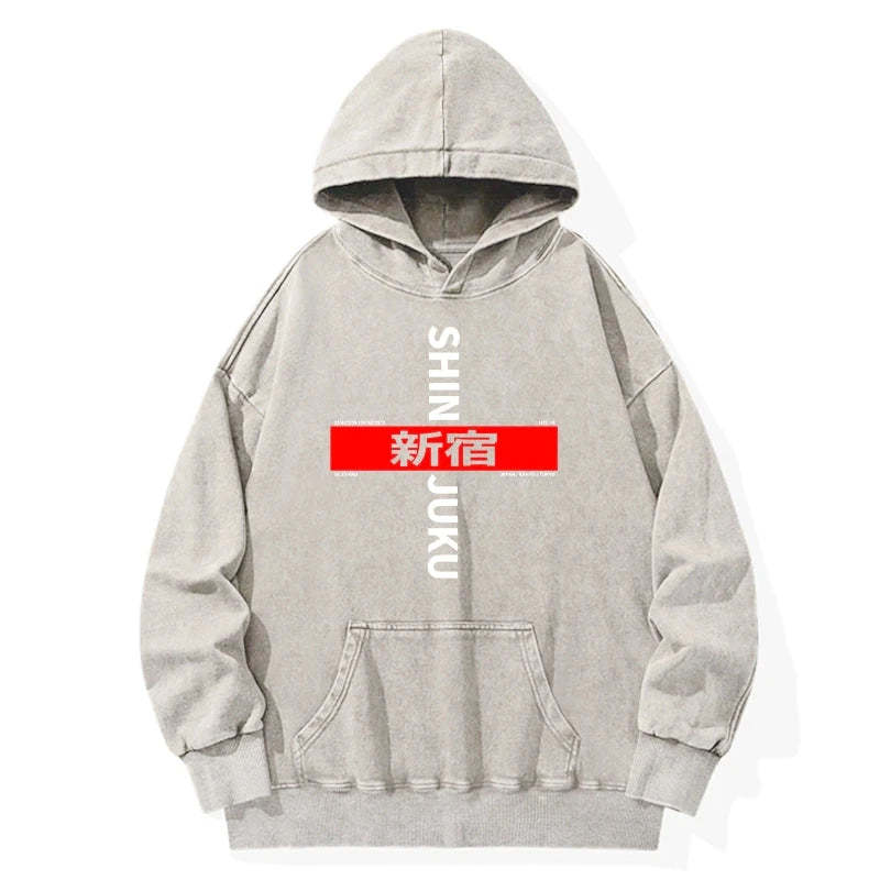 Tokyo-Tiger Shinjuku Prefecture Japan Washed Hoodie Sale