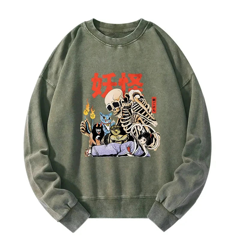 Tokyo-Tiger The Yokai Club Washed Sweatshirt