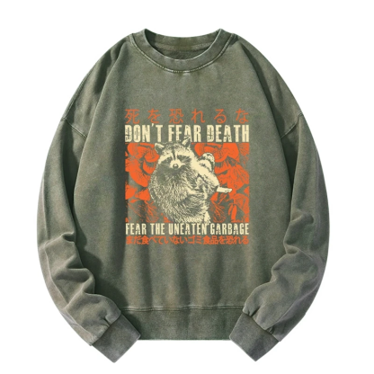 Tokyo-Tiger Timid Raccoon Japanese Washed Sweatshirt