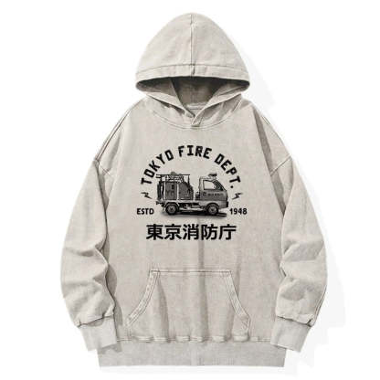 Tokyo-Tiger Tokyo Fire Dept Washed Hoodie