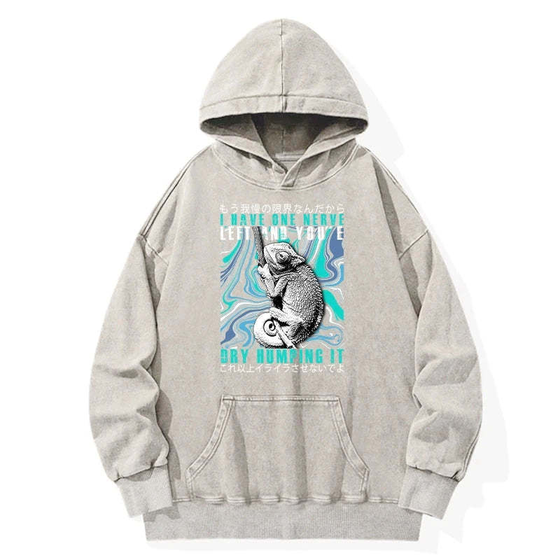 Tokyo-Tiger I Have One Nerve Chameleon Washed Hoodie