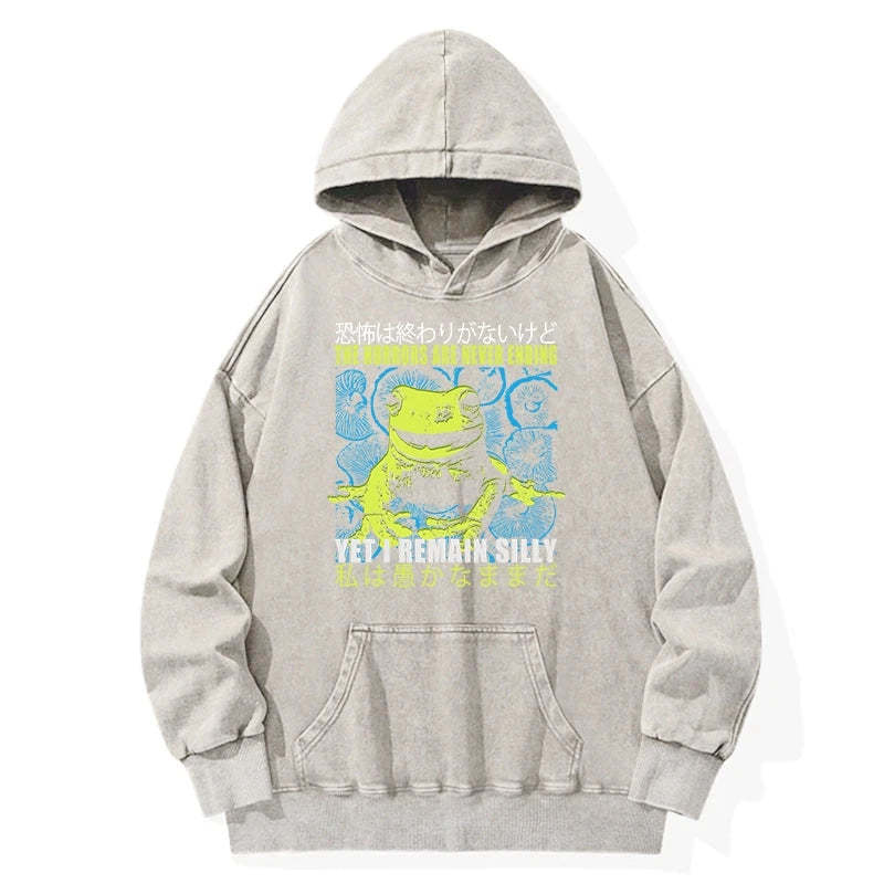 Tokyo-Tiger A Self-Aware Frog Washed Hoodie