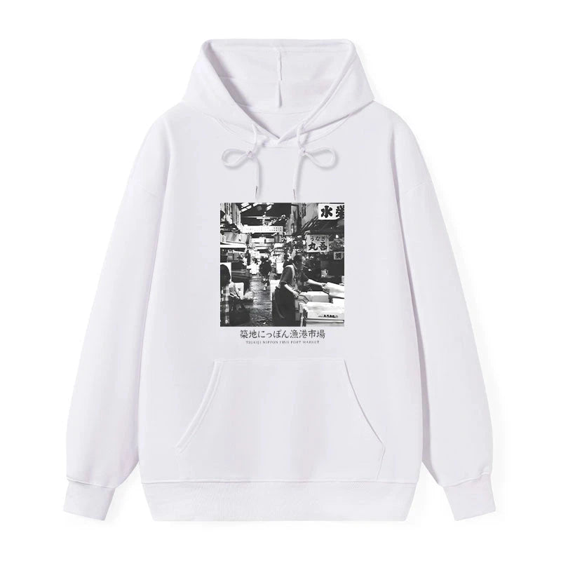 Tokyo-Tiger Tsukiji Fish Market Photo Classic Hoodie