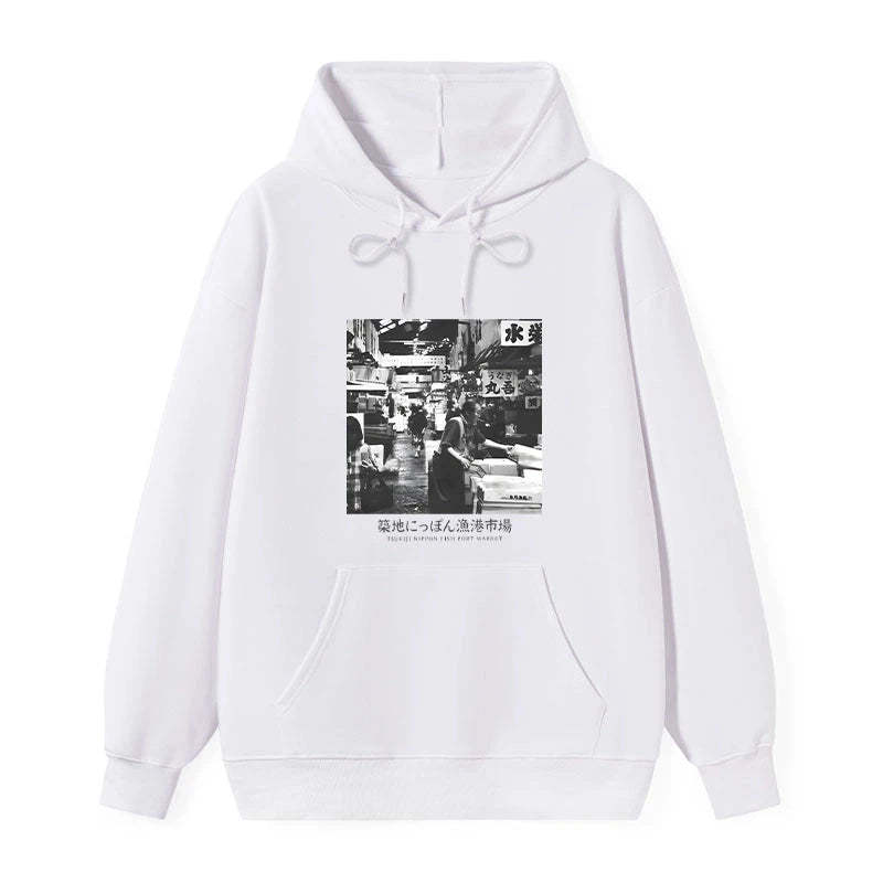 Tokyo-Tiger Tsukiji Fish Market Photo Classic Hoodie Sale