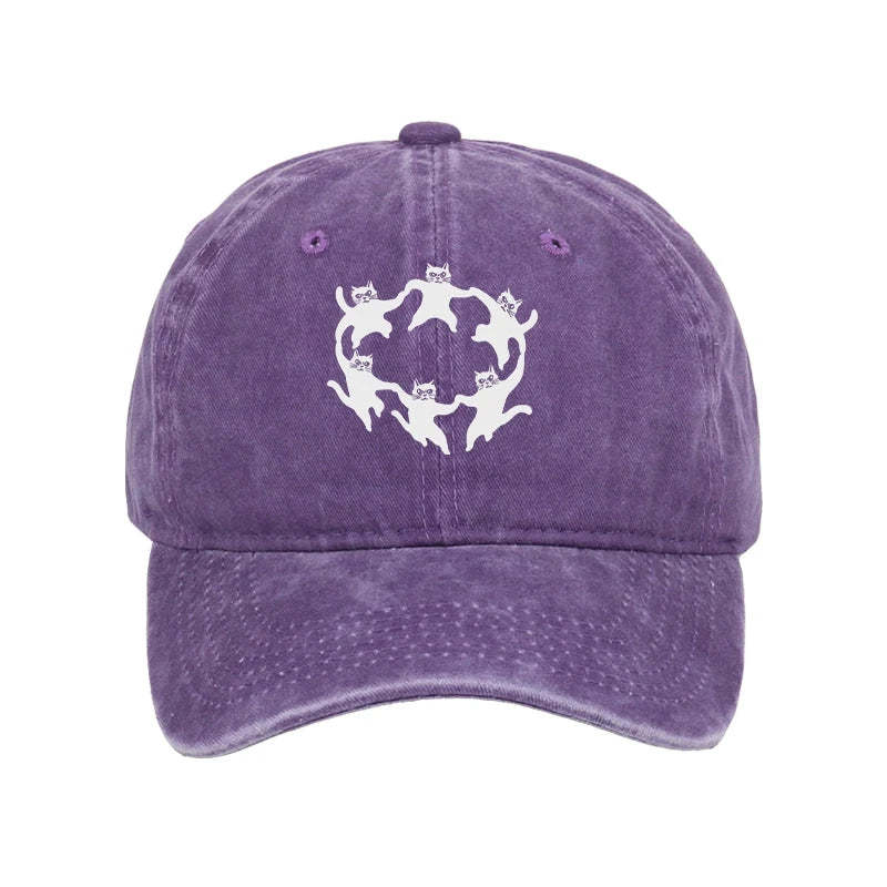 Tokyo-Tiger Leisure Cats Japanese Washed Cap