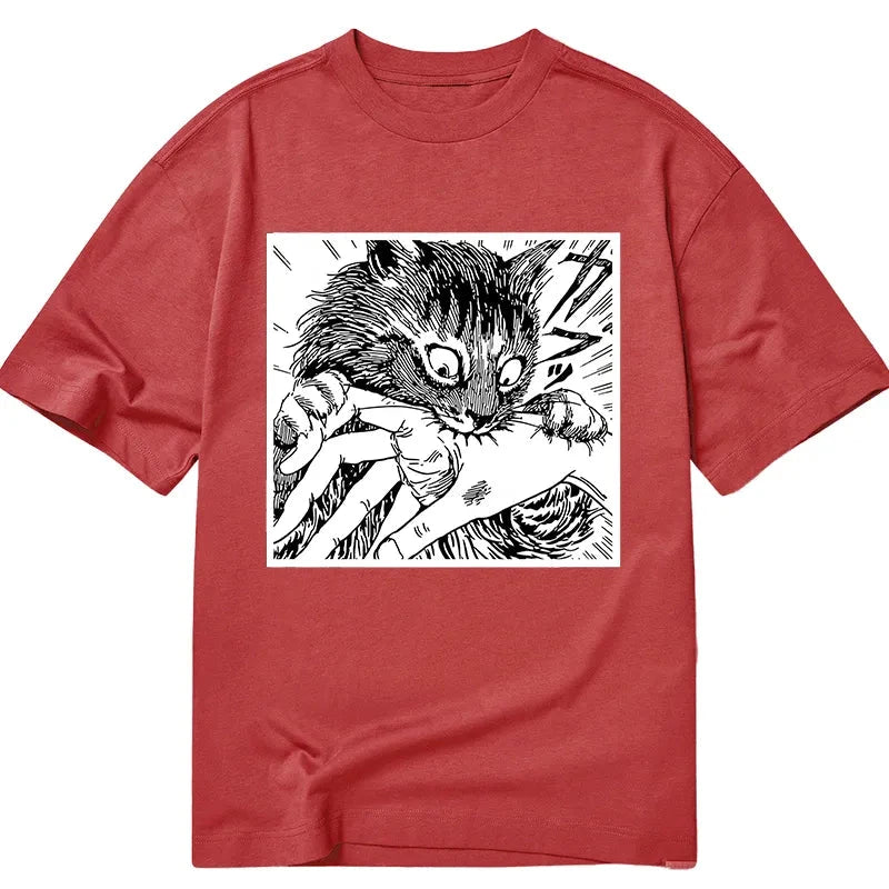Tokyo-Tiger Creepy Cat Anime Horror Anteater Classic T-Shirt