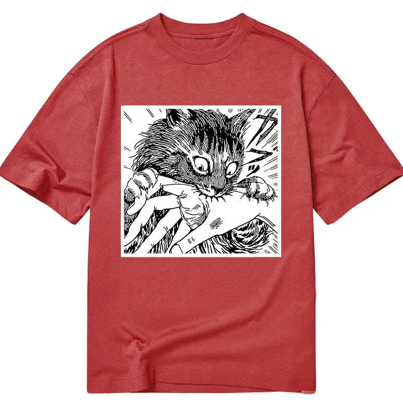 Tokyo-Tiger Creepy Cat Anime Horror Anteater Classic T-Shirt